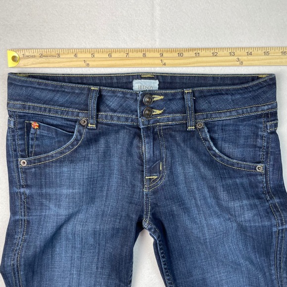 Hudson Jeans Womens Size 29 Low Rise Bootcut Stretch Denim Flap Pockets - Picture 6 of 10